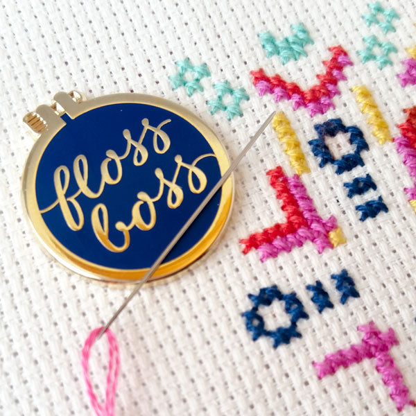 How to use a needle minder for cross stitch and embroidery