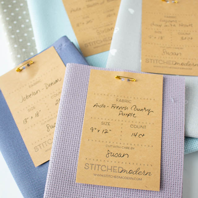 Earth-friendlier packaging for cross stitch and embroidery fabric