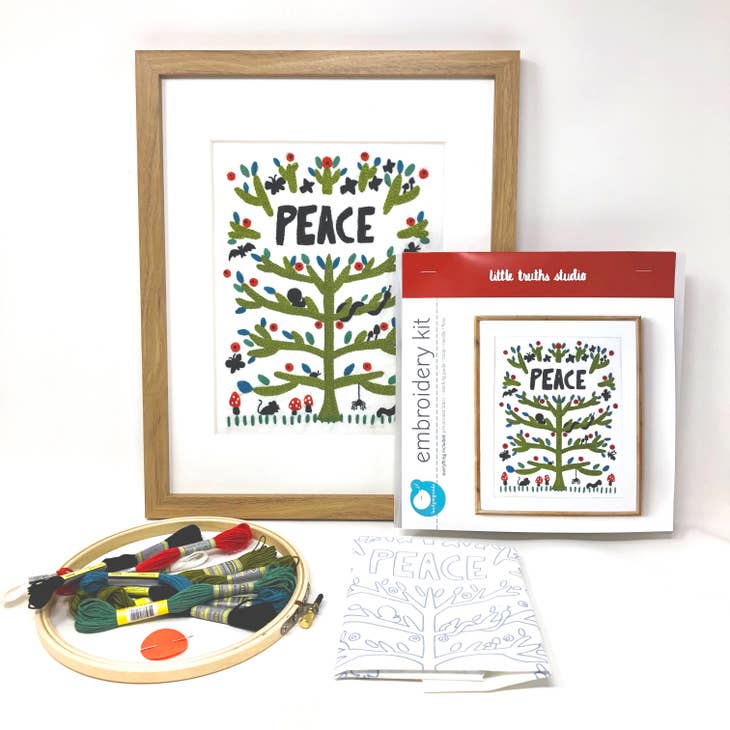 Peace Hand Embroidery Kit
