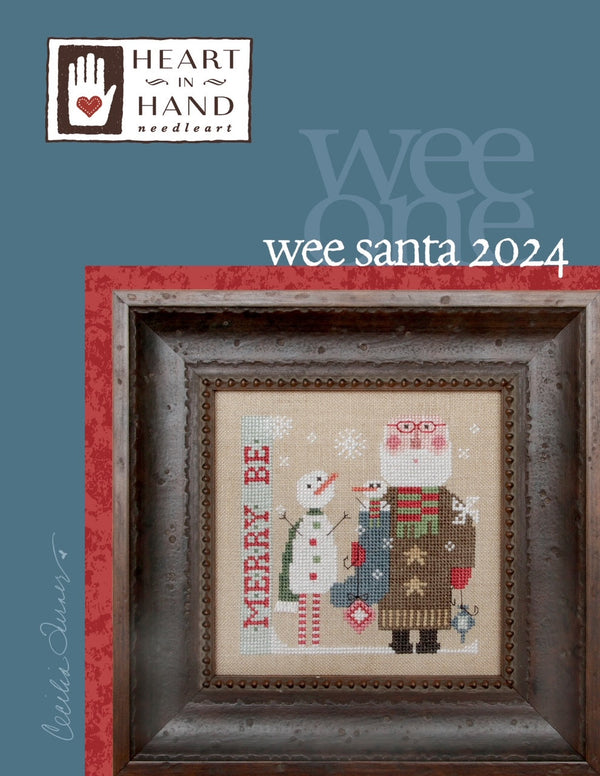 Wee Santa Cross Stitch Pattern - 2024 - Stitched Modern
