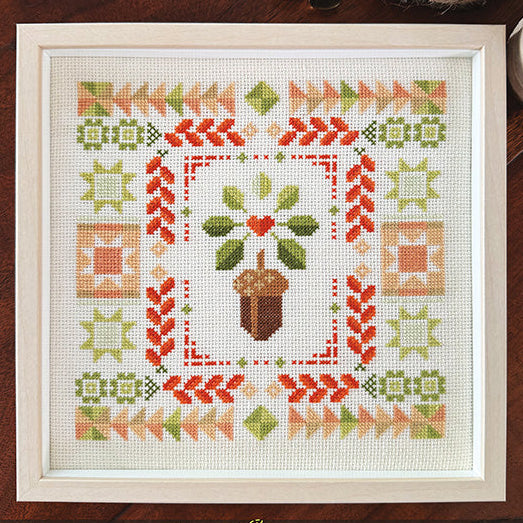 Sweater Weather Cross Stitch Pattern - Fall Acorn - Stitched Modern