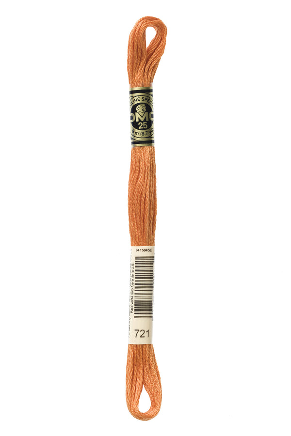 DMC 721 Cotton Embroidery Floss - Stitched Modern