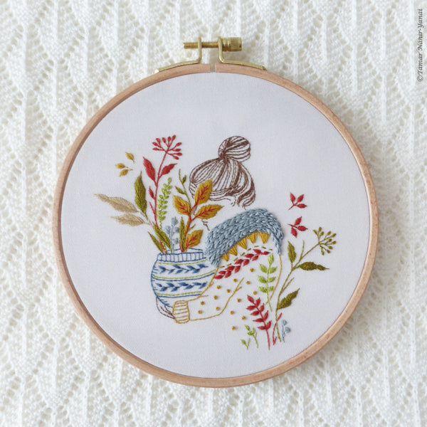 Autumn Lady Hand Embroidery Kit