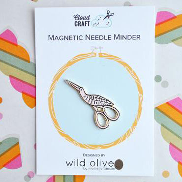 Stork Scissors Magnetic Needle Minder - Stitched Modern