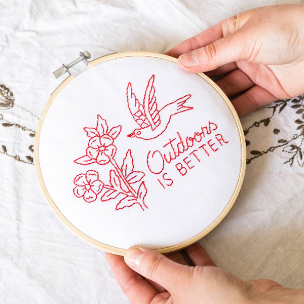 Take Good Care Hand Embroidery Kit - Stitched Modern