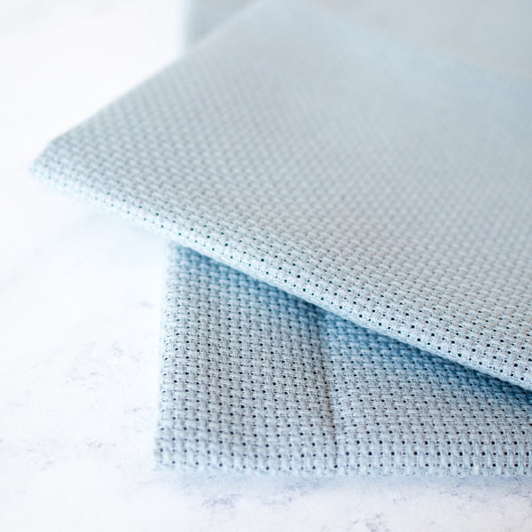 Wichelt Permin Premium AIDA Cross Stitch Fabric – 14 Count Touch Of Blue, 18x25 Inches, 100% Cotton