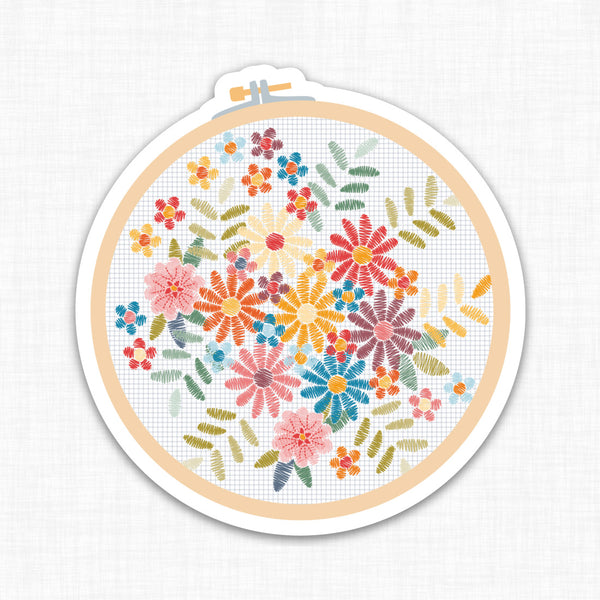Cute Embroidery Stickers, Embroidery Hoop Stickers, Aesthetic Stickers, Embroidery  Stickers, Note Cute Stickers, Tracker Stickers NT003 