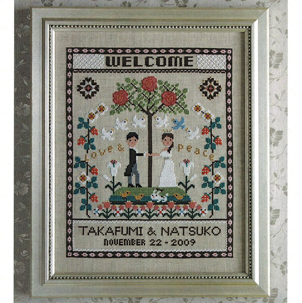 Happy Wedding Cross Stitch Pattern - Stitched Modern happy-wedding-cross-stitch-pattern-stitched-modern