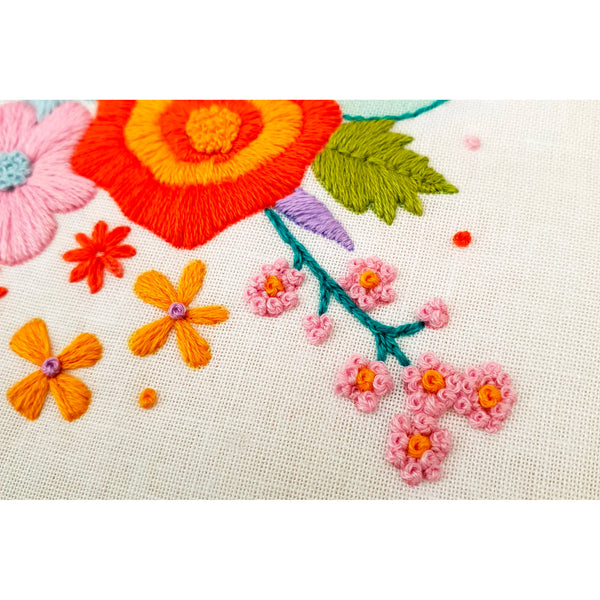 Flower Crown Hand Embroidery Kit - Stitched Modern