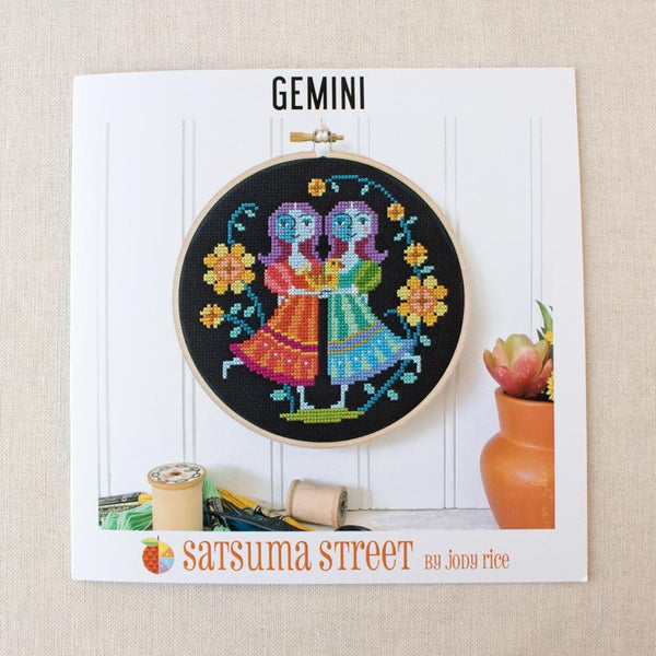Zodiac Cross Stitch Pattern - Gemini - Stitched Modern
