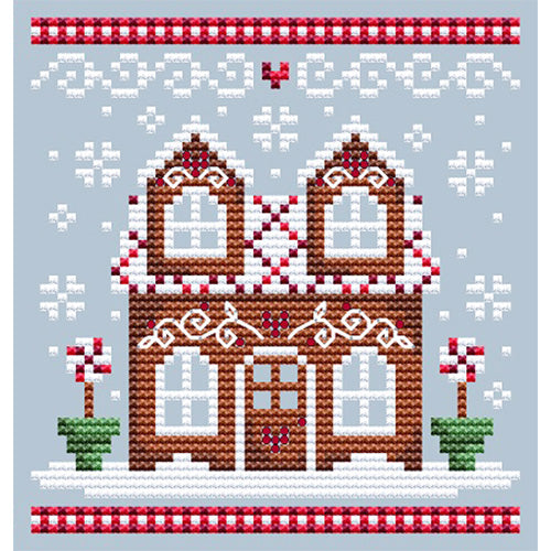 Gingerbread Cottage Cross Stitch Kit - Stitched Modern