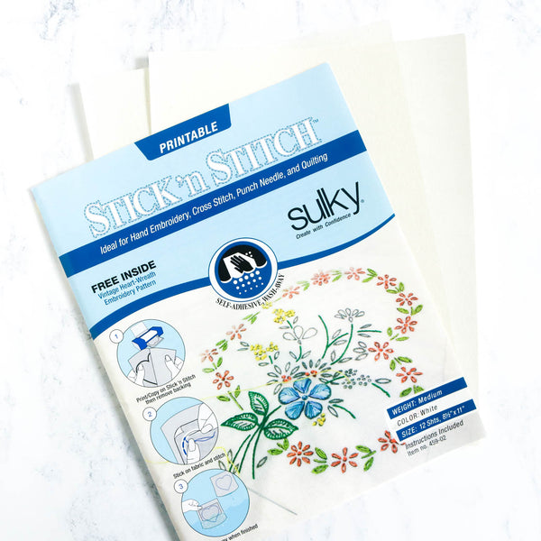 The Quirky Stitch - Stick' n Stitch is back in stock! Ideal for Hand  Embroidery, Cross Stitch, Punch Needle and Quilting. It comes in printable  A4 sheets; 12 sheets per pack 