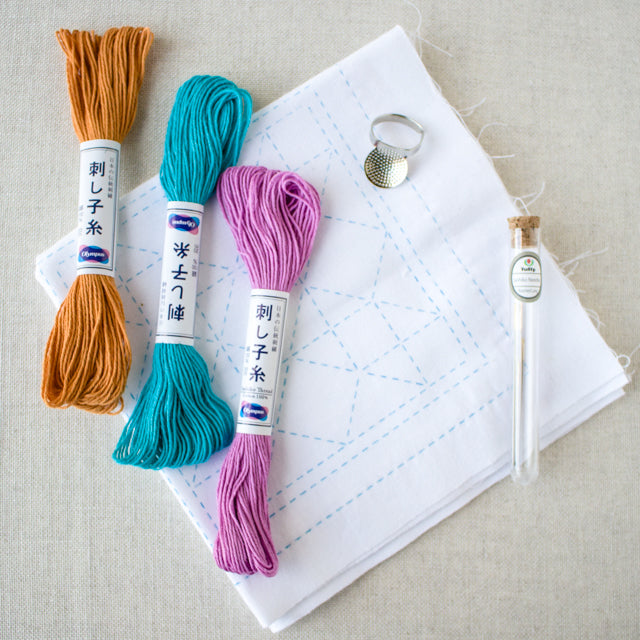 Essential tools for Japanese sashiko embroidery