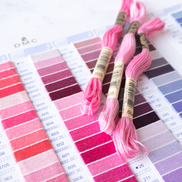 DMC Stranded Cotton Embroidery Thread Colour Chart
