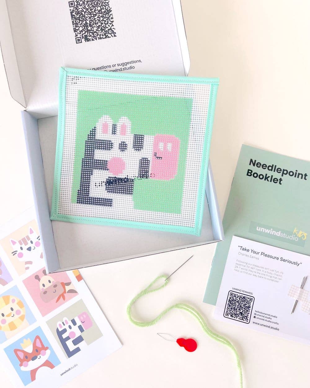 Needlepoint Kit for Kids - Zoe, the Zebra-Stitched Modern