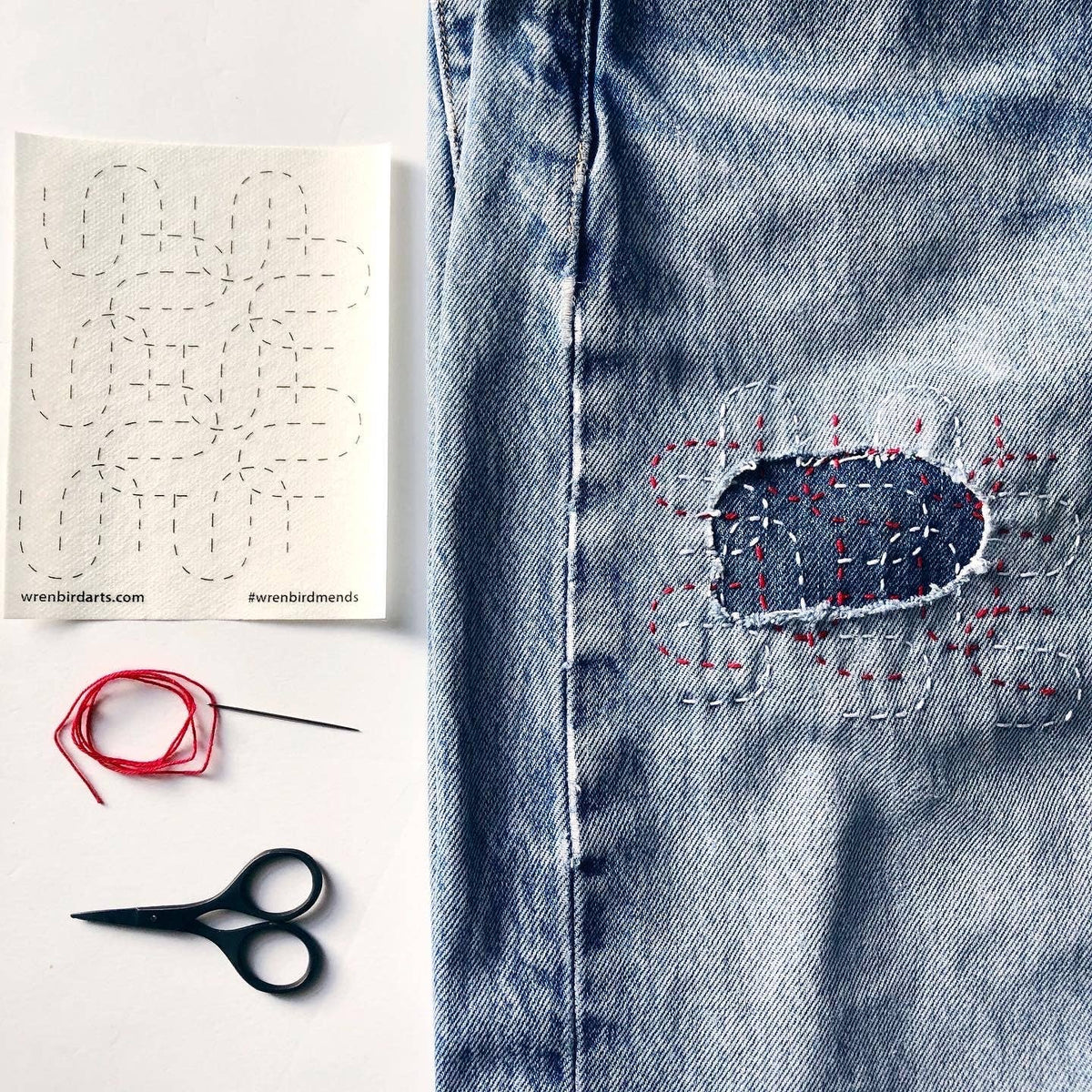 Stick & Stitch Mending Patch - Yellow (Set #3)-Stitched Modern