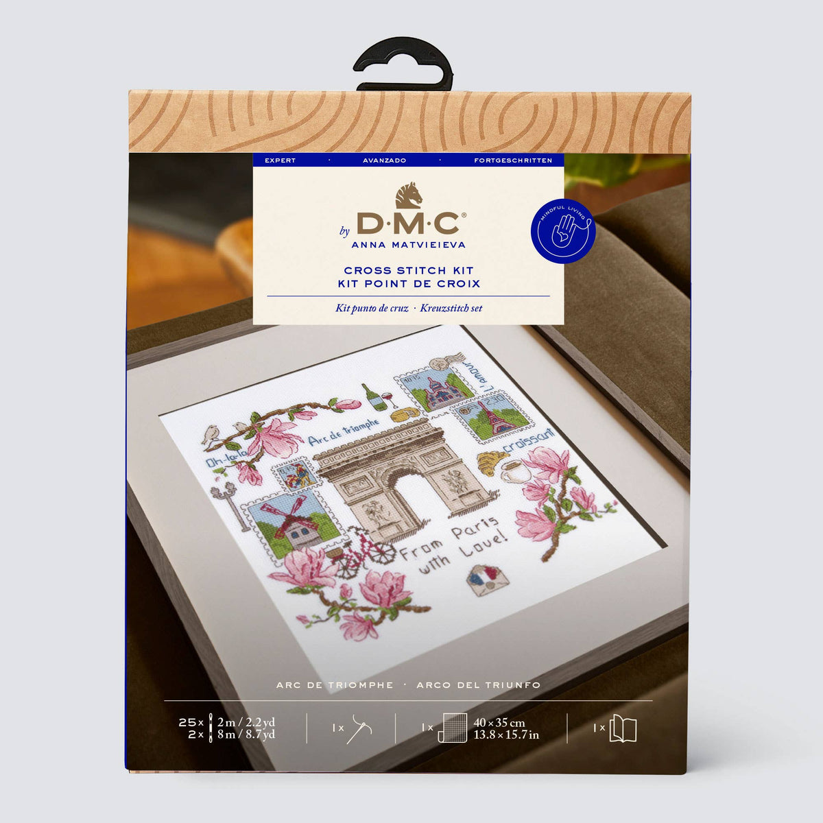 Arc De Triomphe Cross Stitch Kit-Stitched Modern