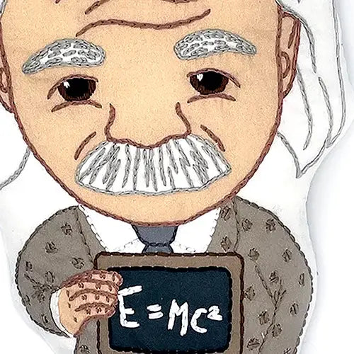 Albert Einstein Stuffie Hand Embroidery Kit