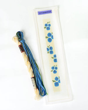 Blueberries Needlepoint Key Fob Kit