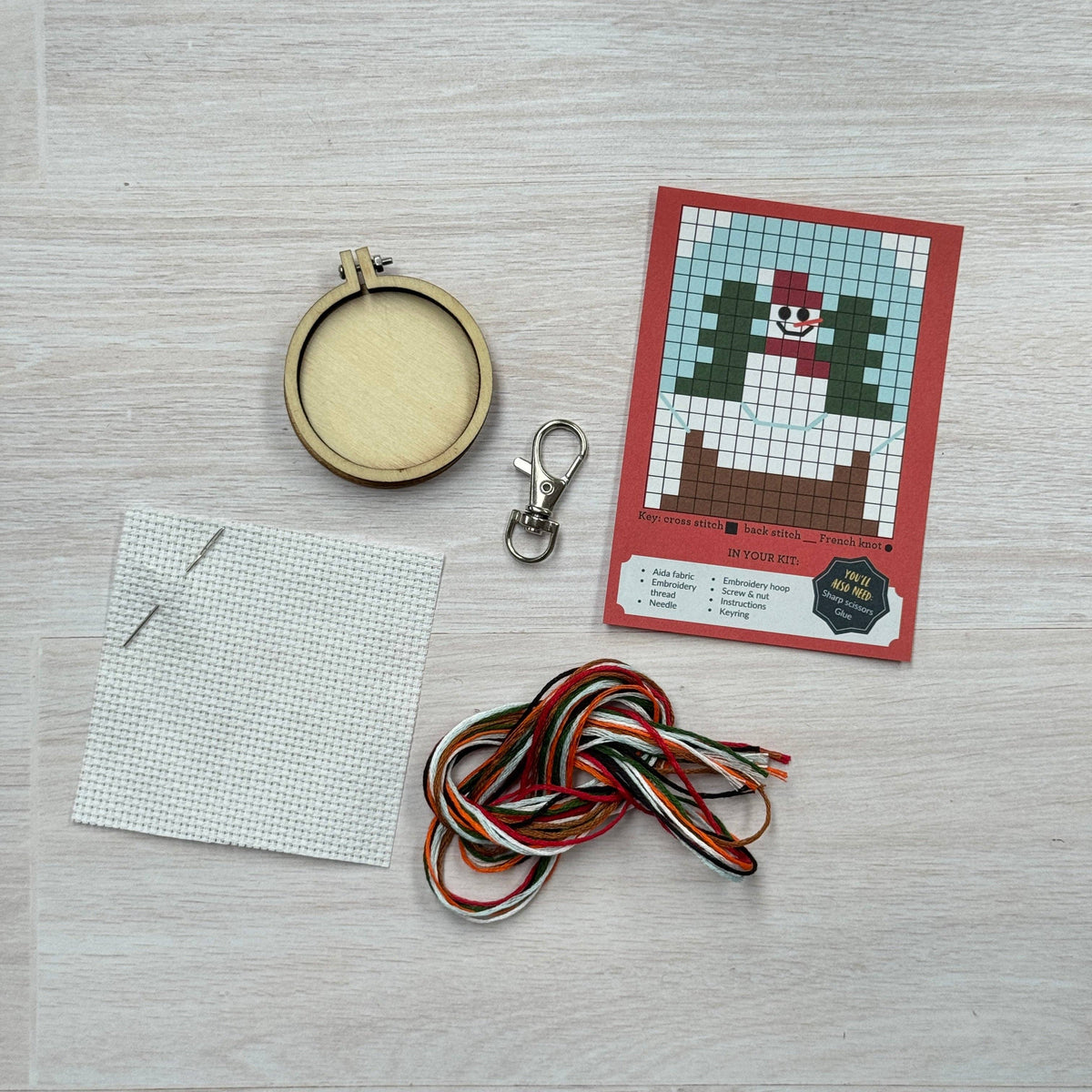 Mini Matchbox Cross Stitch Kit - Snowglobe