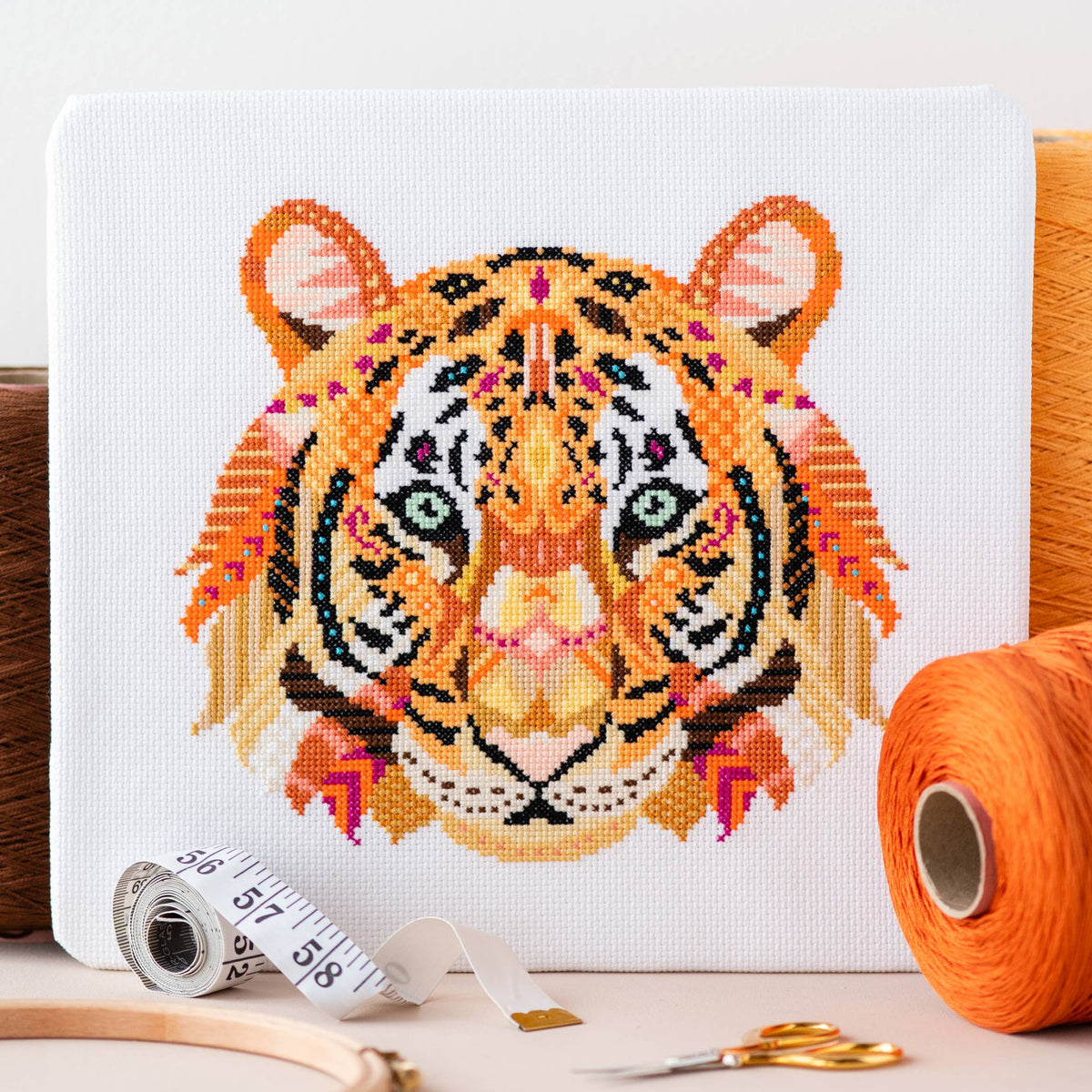 Mandala Tiger Cross Stitch Kit