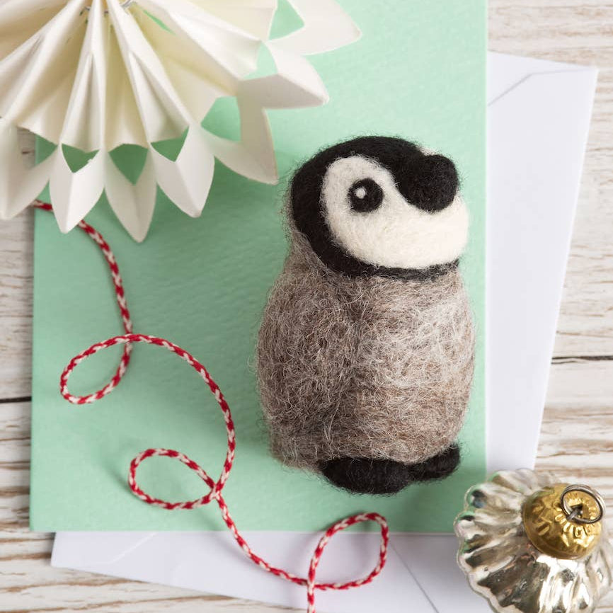 Baby Penguin Mini Needle Felting Kit
