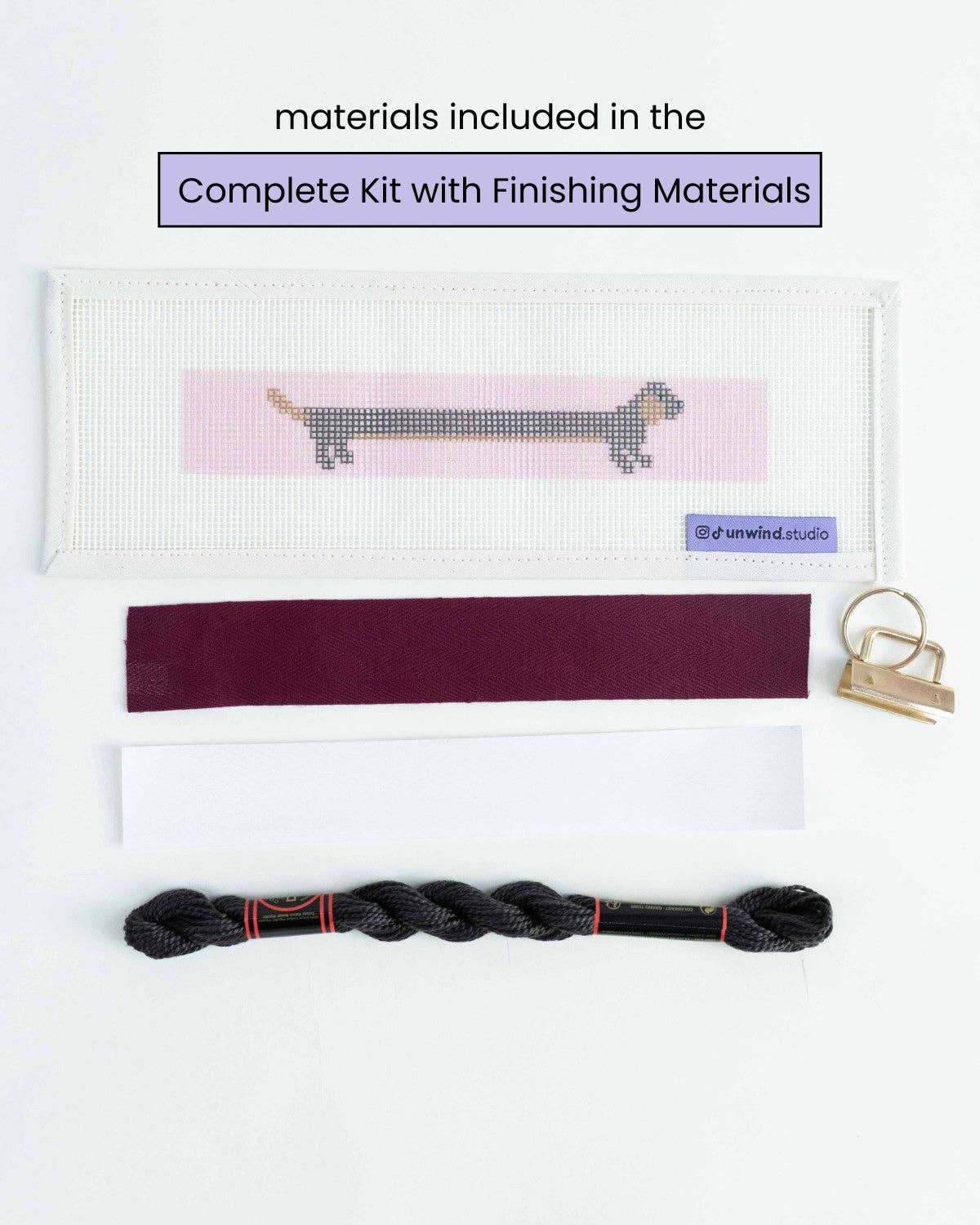 The Wi(e)nner Needlepoint Key Fob Kit