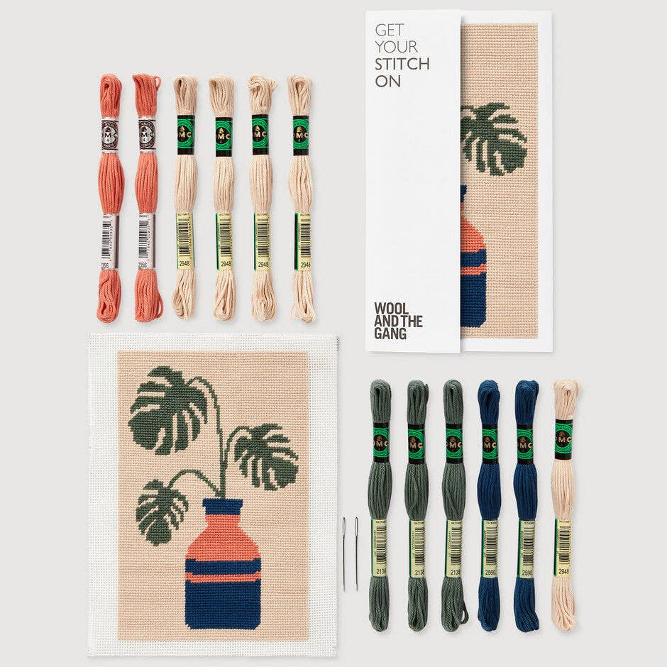 Wool and the Gang Monstera Needlepoint Kit