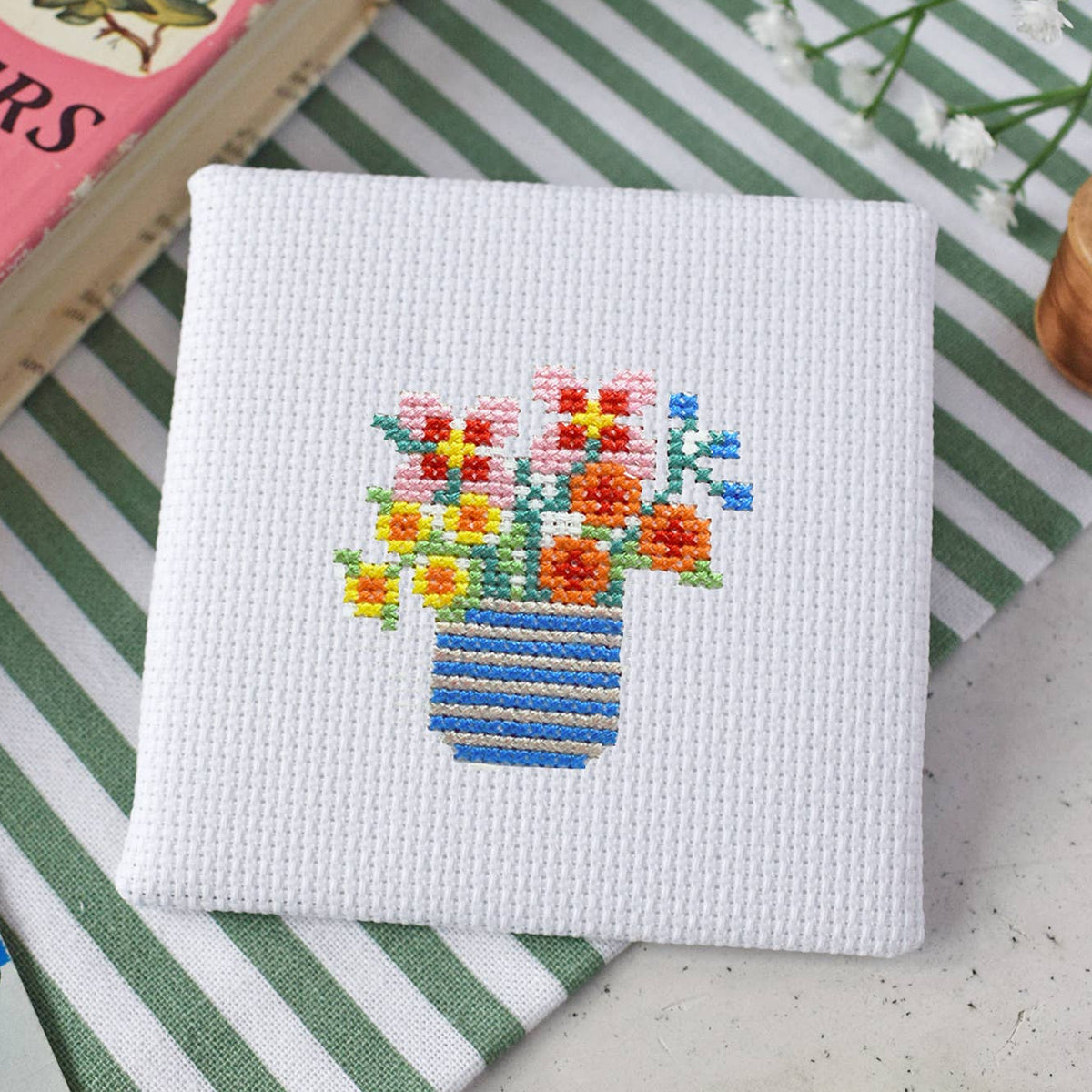 Wildflowers Mini Cross Stitch Kit-Stitched Modern