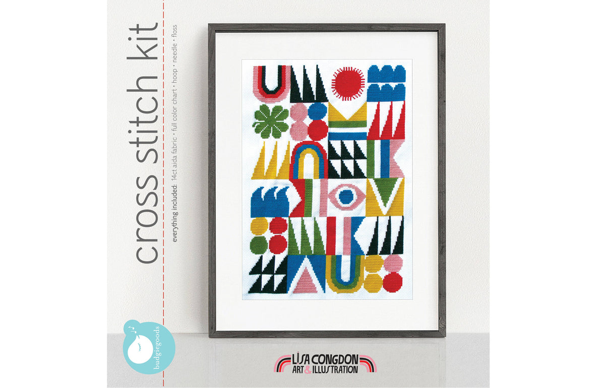 Lisa Congdon Brightside Cross Stitch Kit-Stitched Modern