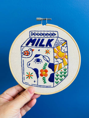 Milk Hand Embroidery Kit