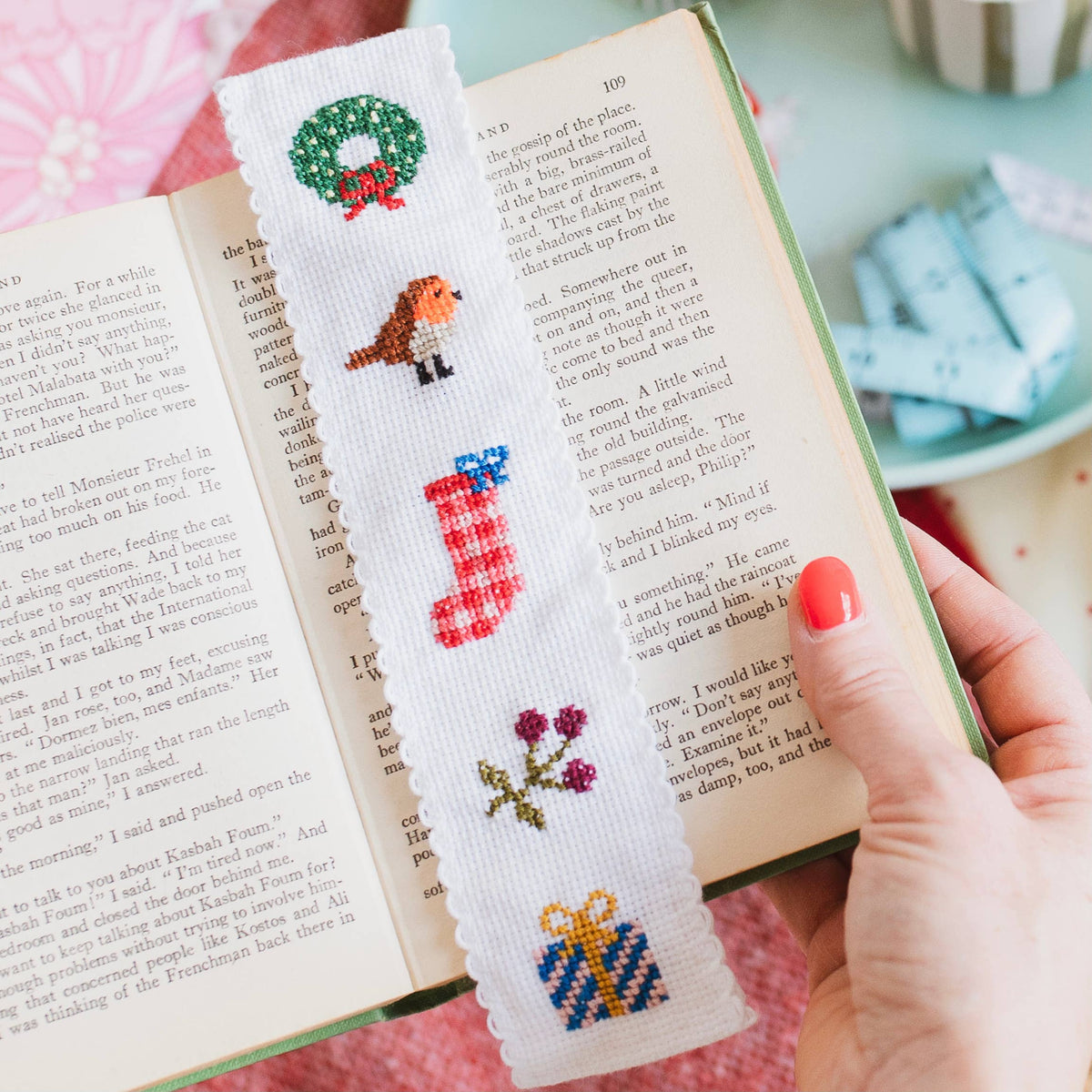 Christmas Counted Cross Stitch Bookmark Kit