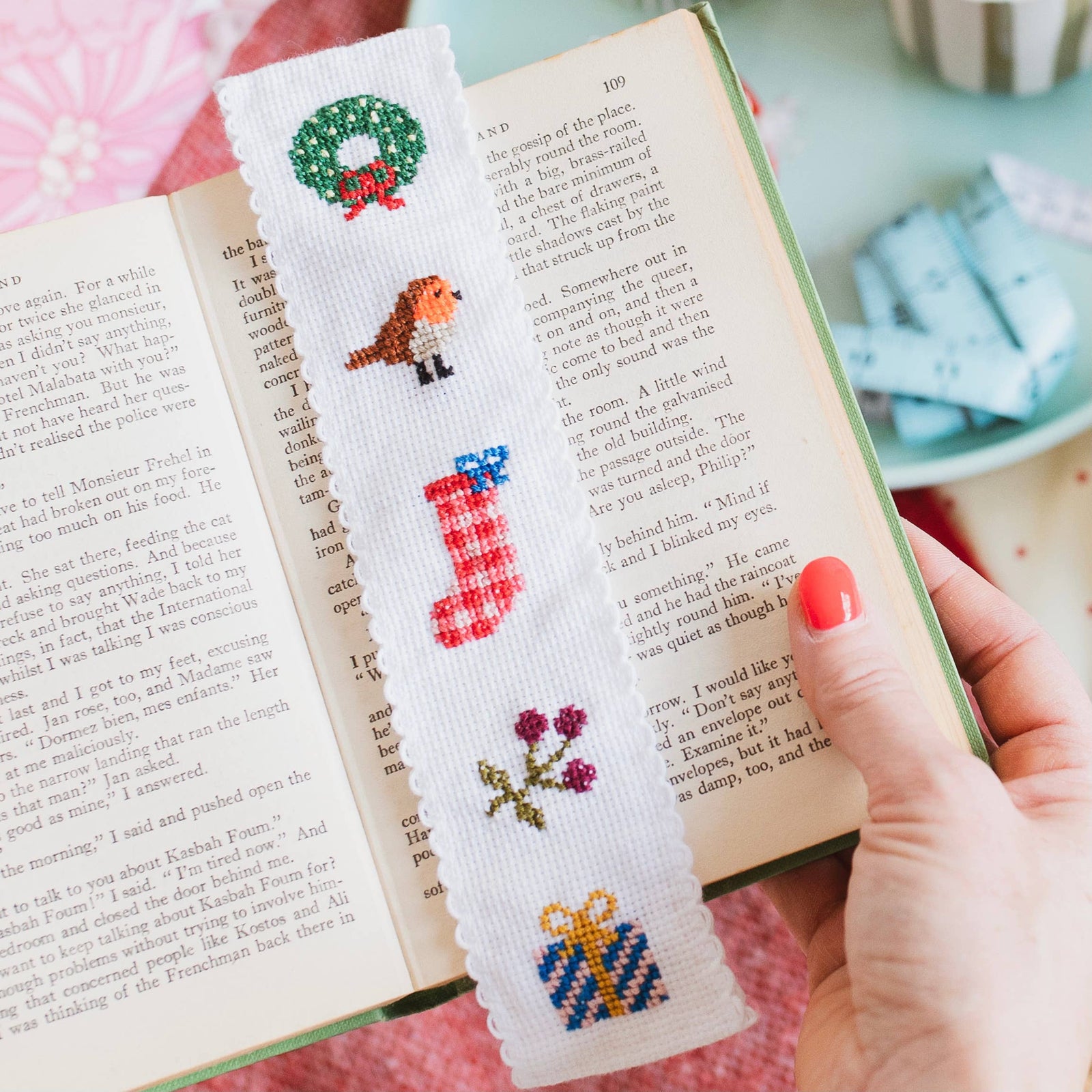 Christmas Counted Cross Stitch Bookmark Kit