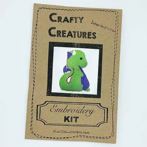 Dragon Stuffie Hand Embroidery Kit-Stitched Modern