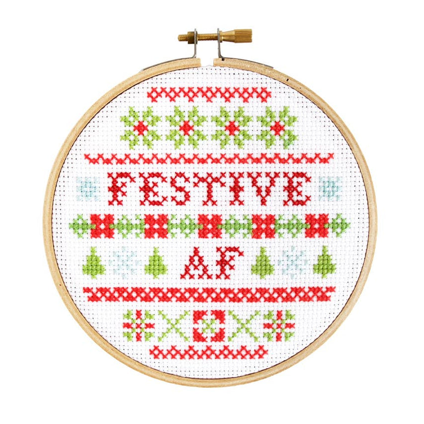 Festive AF Cross Stitch Kit