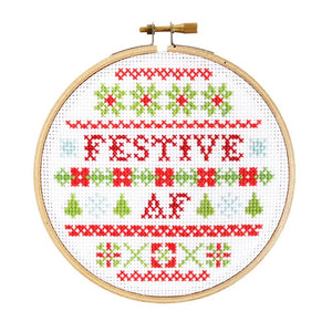 Festive AF Cross Stitch Kit