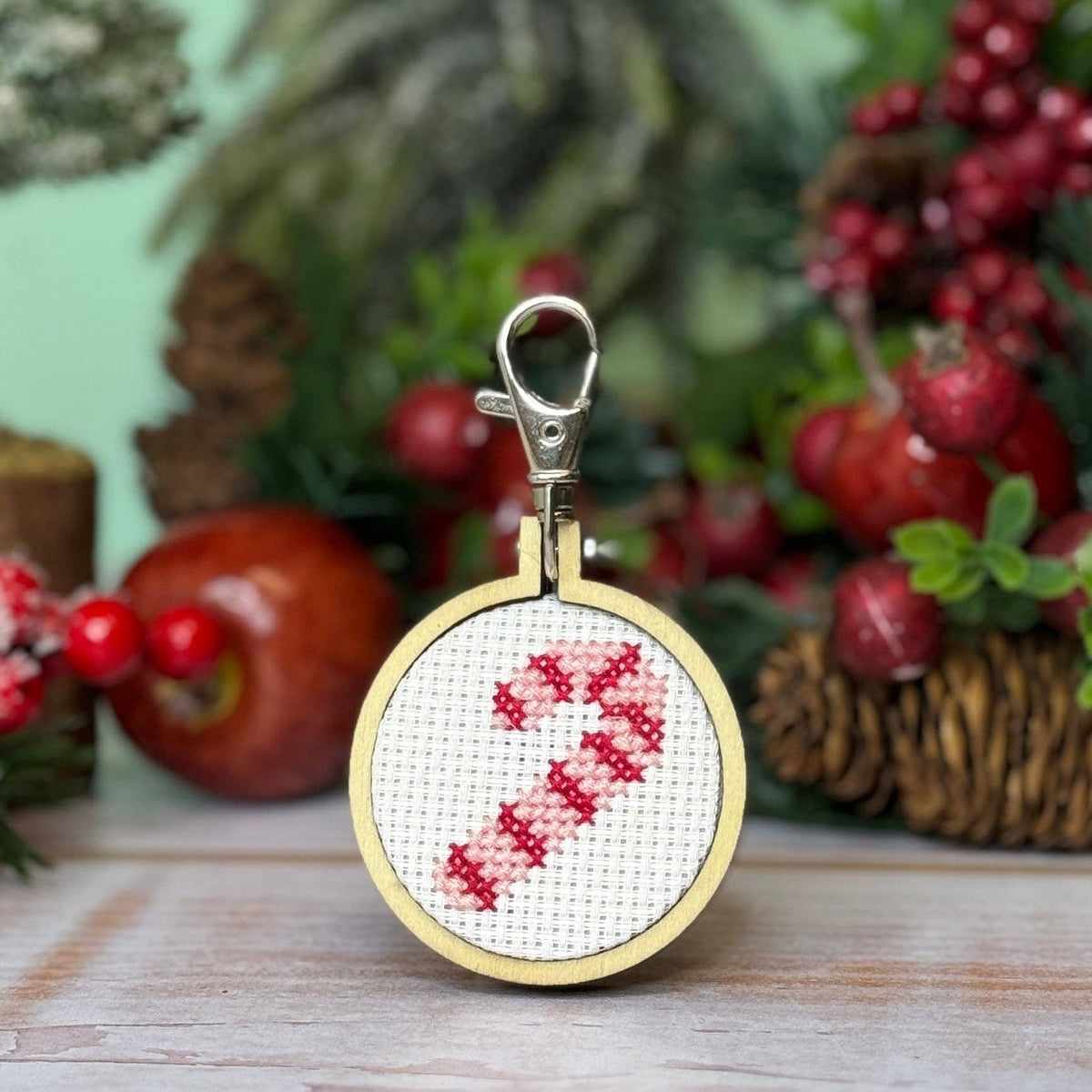 Matchbox Mini Cross Stitch Kit - Candy Cane