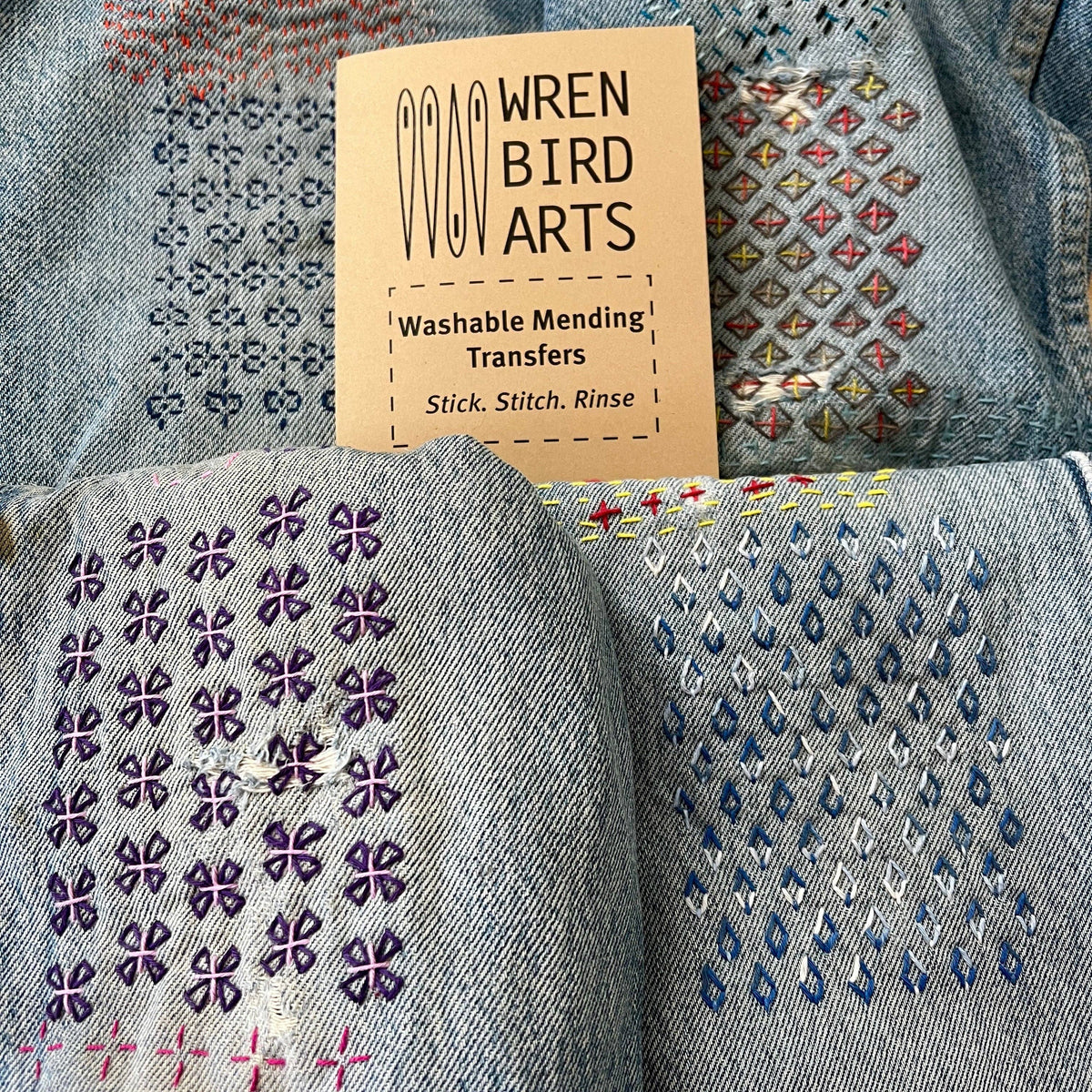 Stick & Stitch Mending Patch - Craft Brown (Set #8)-Stitched Modern