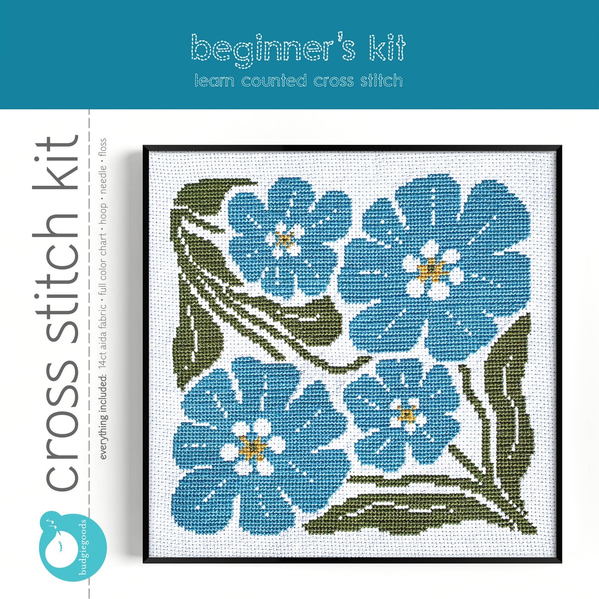 Forget Me Not Beginner Cross Stitch Kit