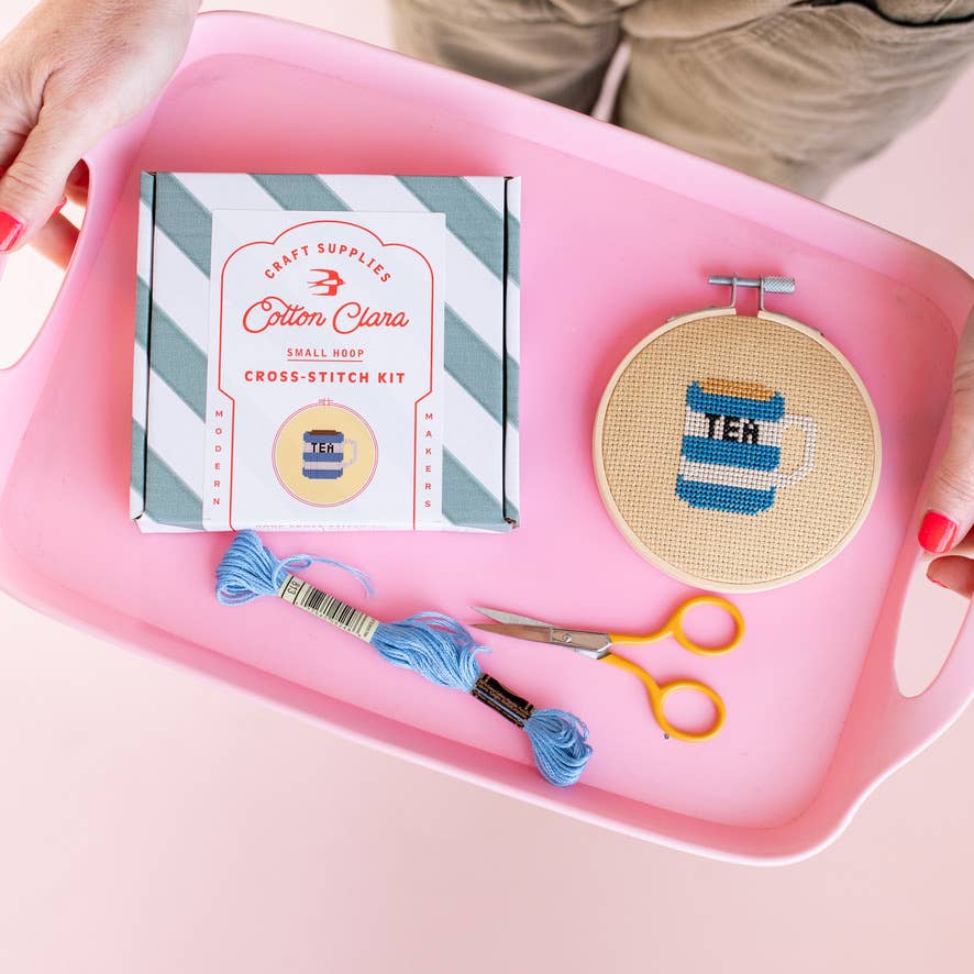 Cup of Tea Cross Stitch Kit-Stitched Modern