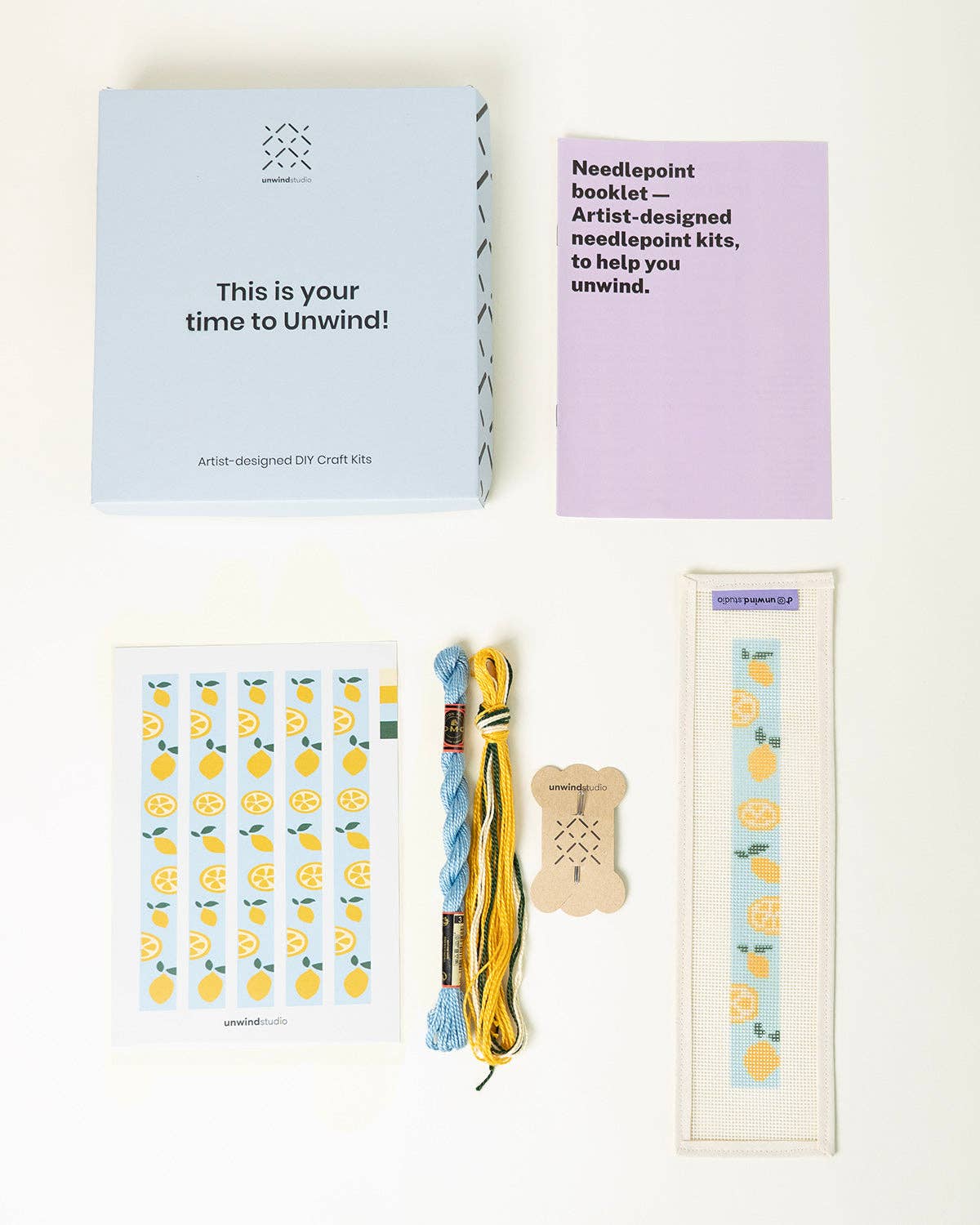 Lemons Needlepoint Key Fob Kit