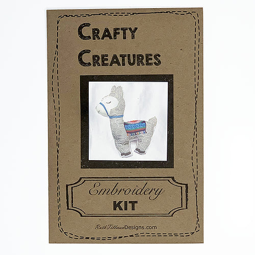 Llama Stuffie Hand Embroidery Kit-Stitched Modern