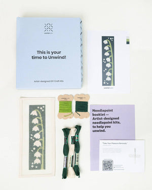 Lily of the Valley Needlepoint Bookmark Kit