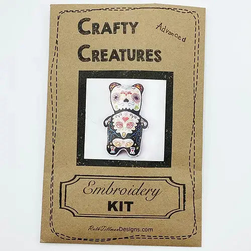 Day of the Dead Bear Hand Embroidery Kit