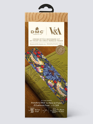 William Morris Strawberry Thief Cross Stitch Bookmark Kit