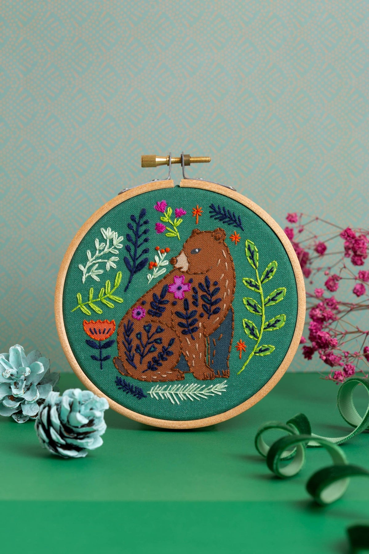Folk Bear Mini Hand Embroidery Kit