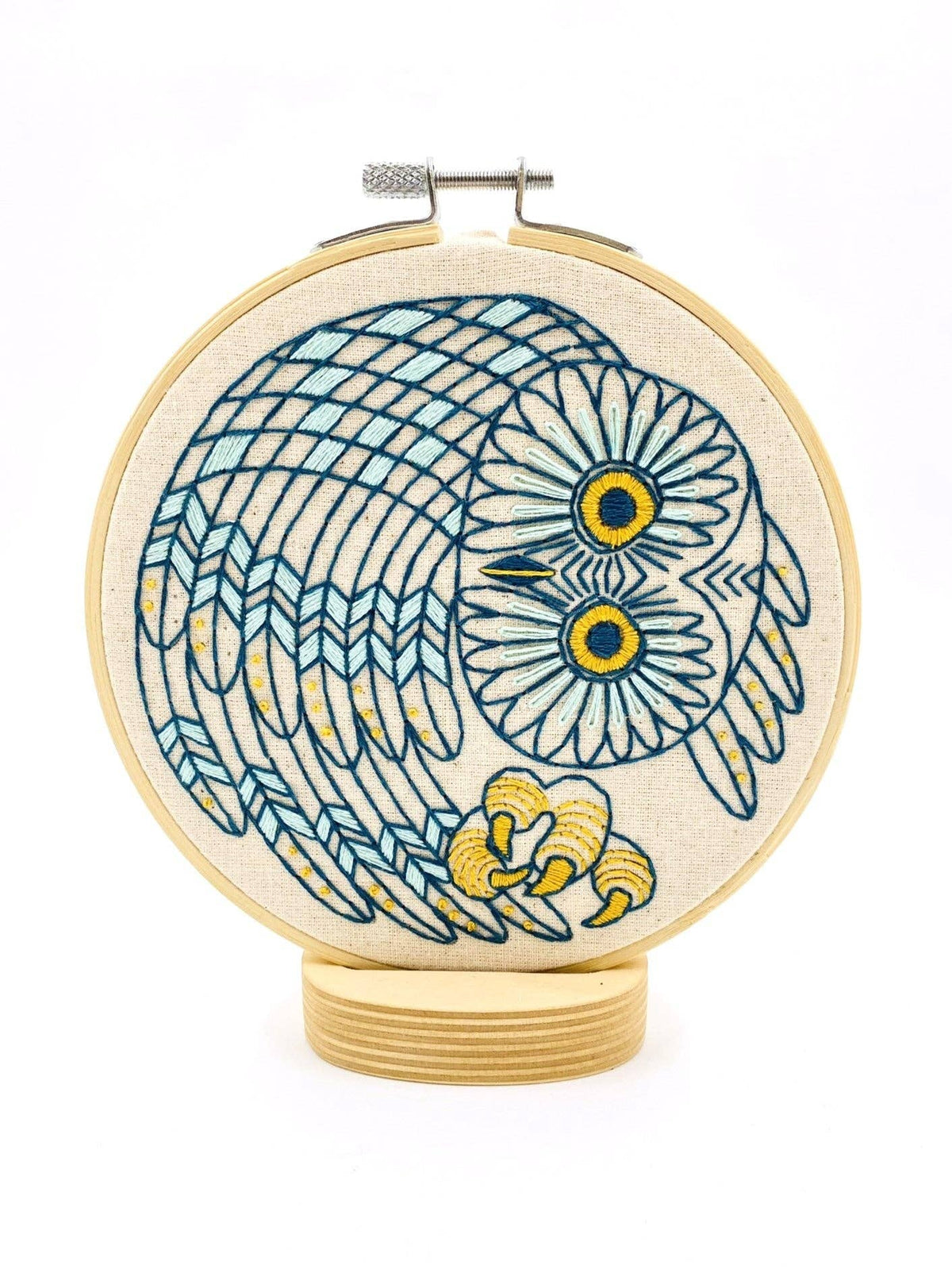 Saw Whet Owl Hand Embroidery Kit