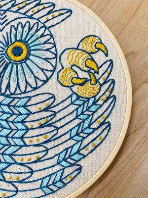 Saw Whet Owl Hand Embroidery Kit