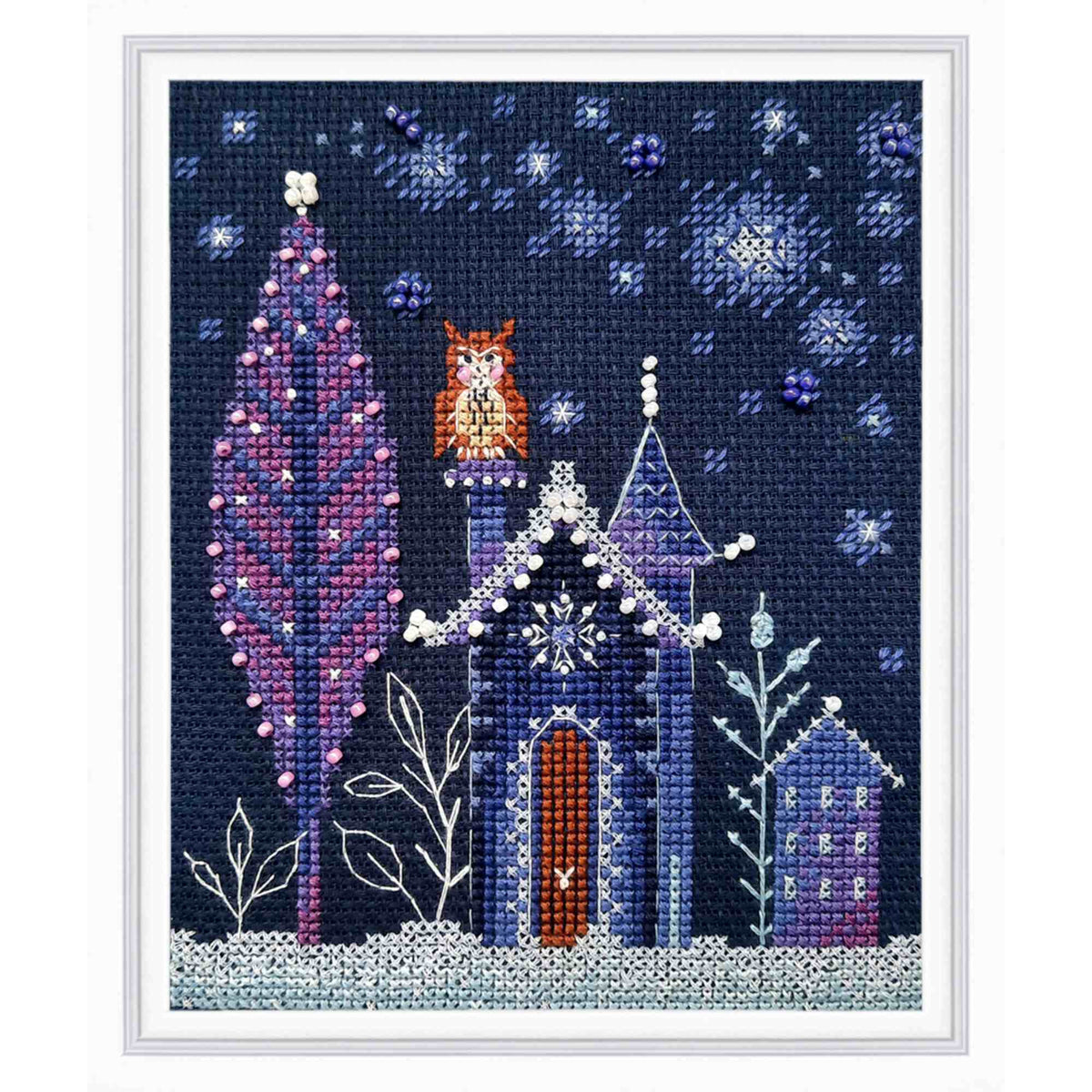 Lodge with an Owl Cross Stitch Kit