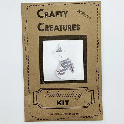 Kitty Stuffie Hand Embroidery Kit-Stitched Modern
